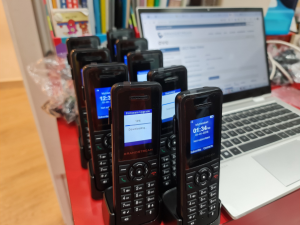 IP PBX connected SIP phones for VOIP calls